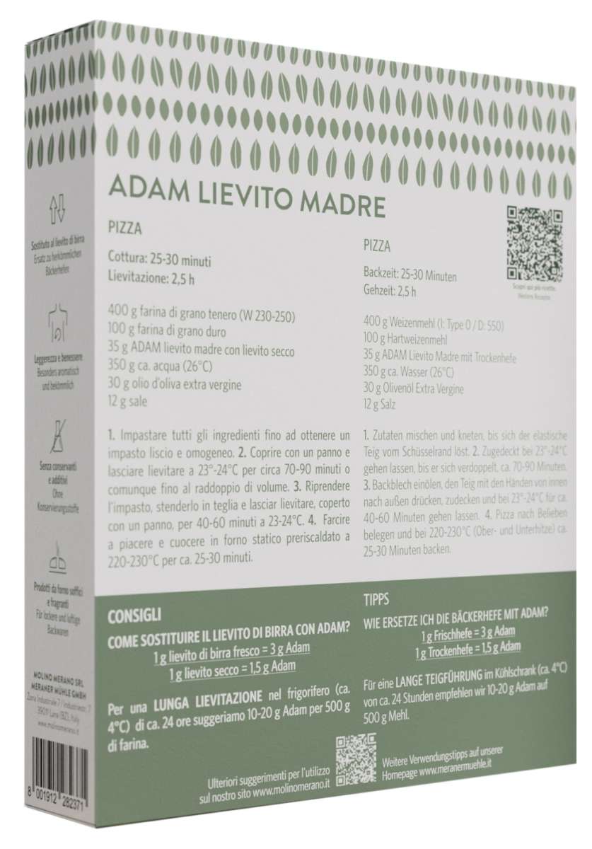 Molino Merano ADAM Lievito madre con lievito secco (3x35 g) 105 g