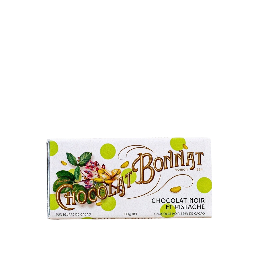 Bonnat tavoletta di cioccolato - Chocolat Noir et Pistache 65% Tablettes Fantaisies 100 g
