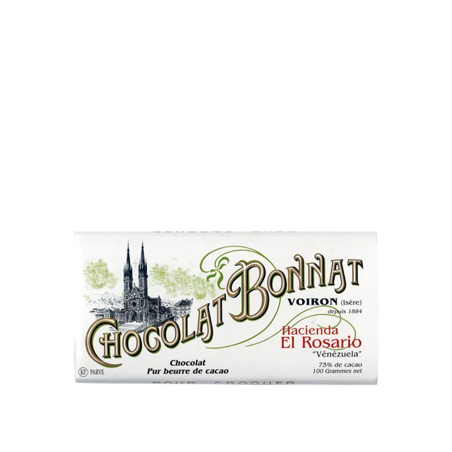 Bonnat tavoletta di cioccolato Hacienda El Rosario Venezuela 75% Grands Crus Historiques 100 g