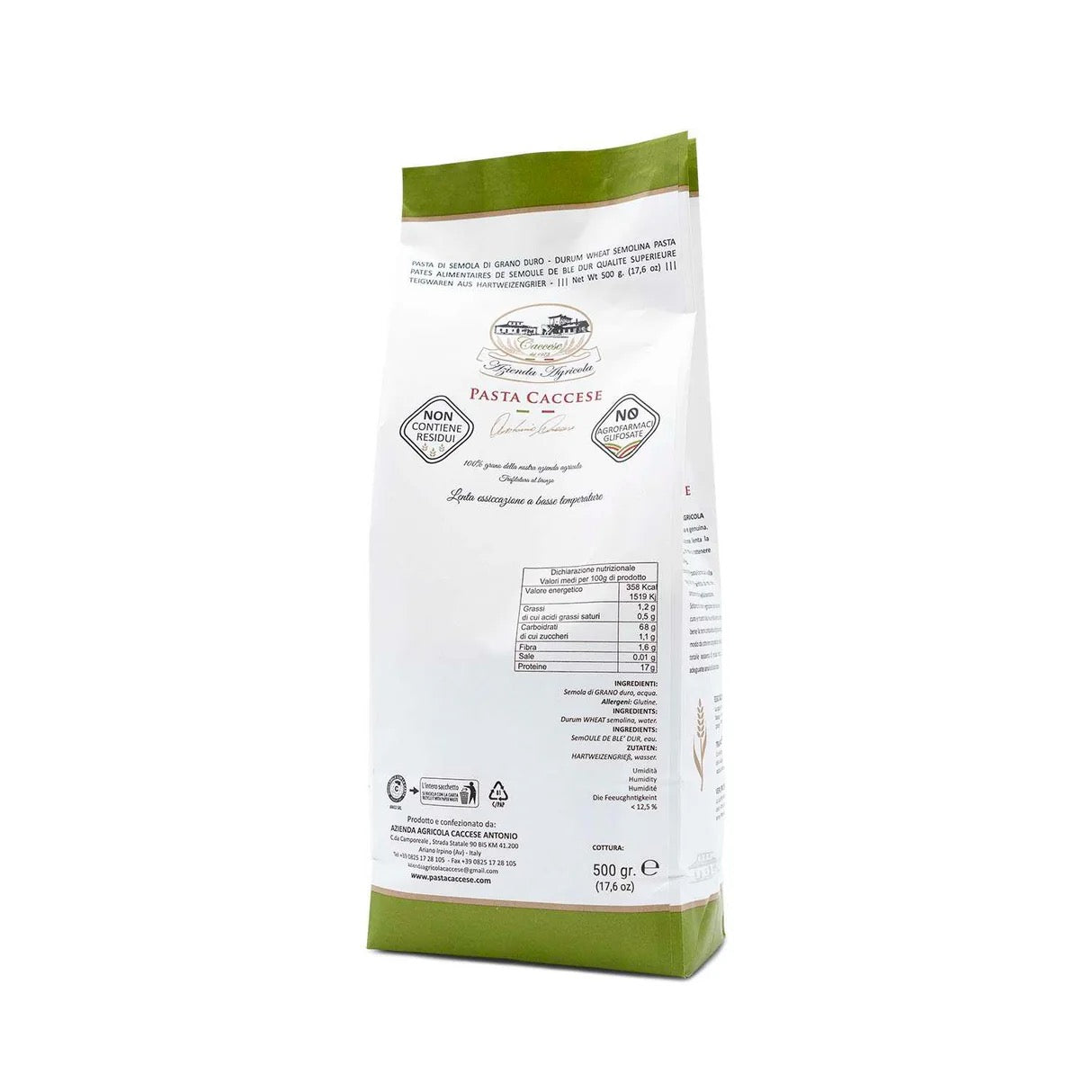 Caccese Paccheri rigati Pasta 500 g