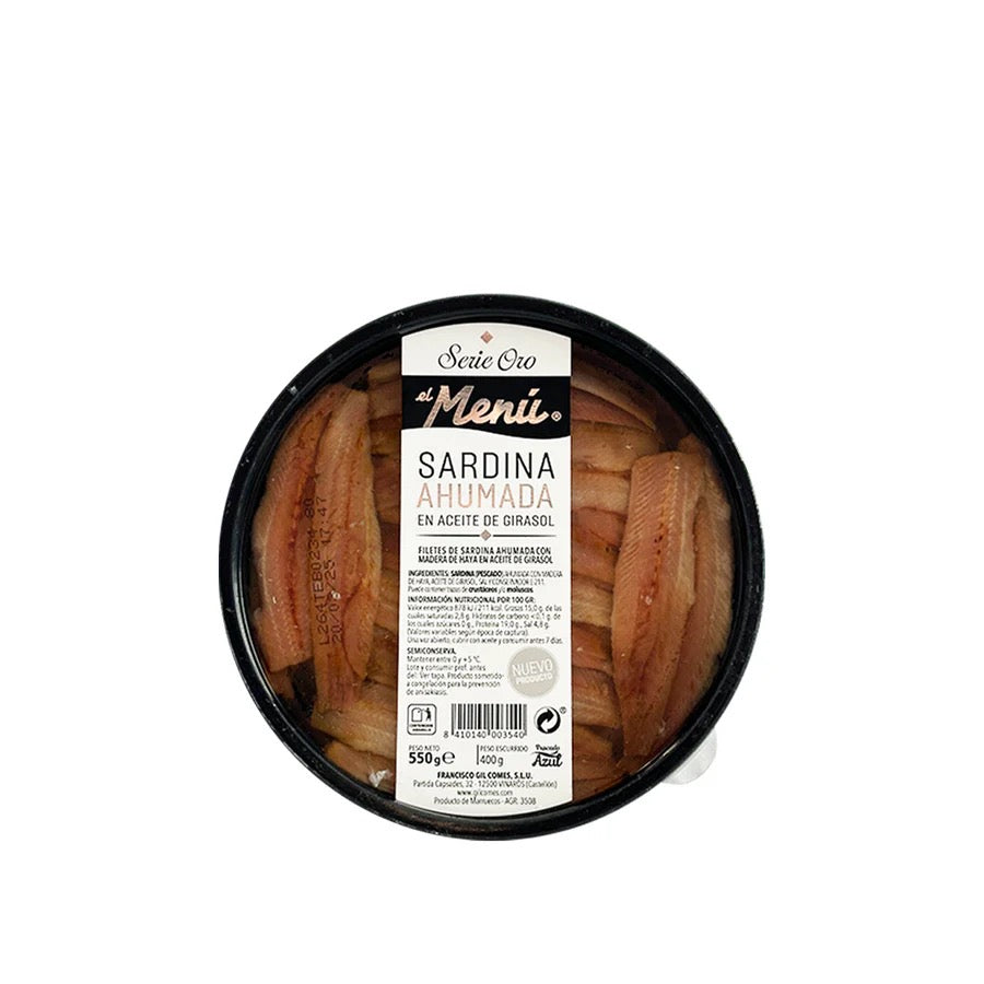 El Menù filetti di sardina affumicati con legno di faggio in olio di girasole 550 g