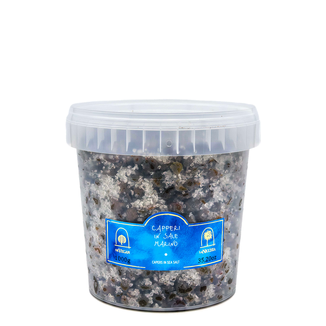 La Nicchia Capperi mediterranei al sale marino calibro medio 1 kg