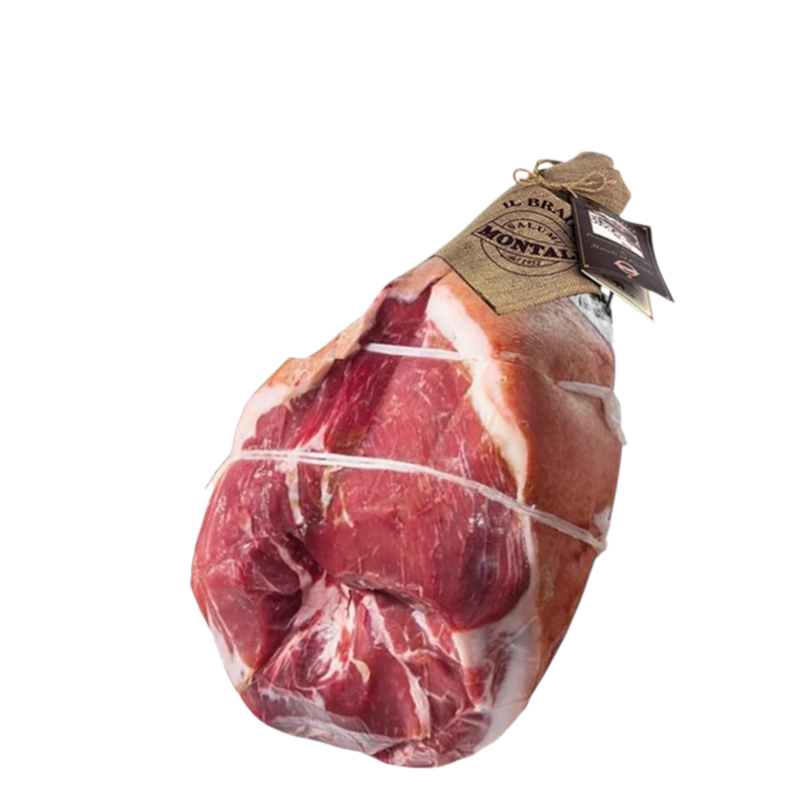 Montali Il Brado Prosciutto Crudo stagionato minimo 24 mesi intero disossato addobbo 7/9 kg