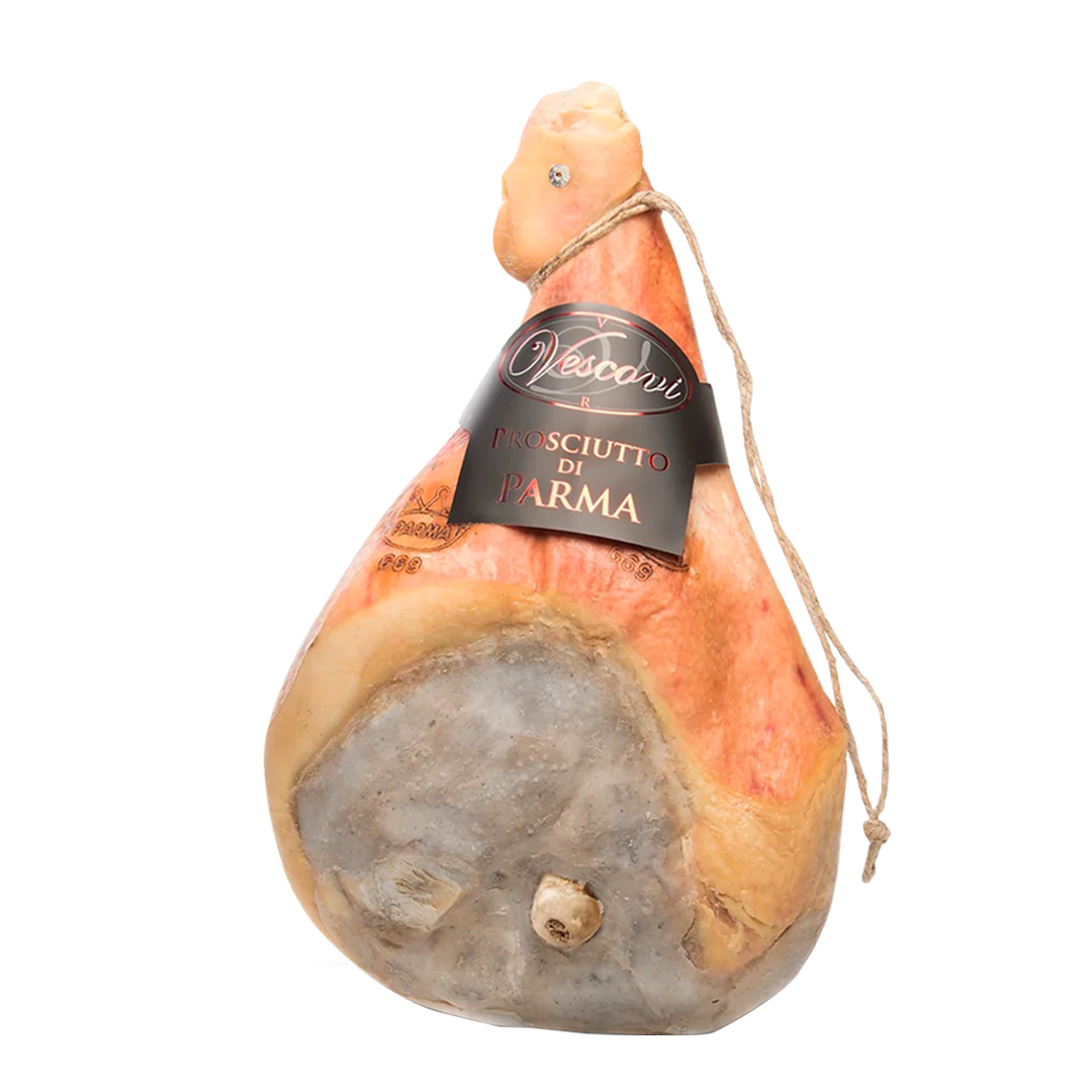 Salumificio Vescovi Prosciutto Crudo di Parma stagionato 20 mesi intero con osso 10/12 kg