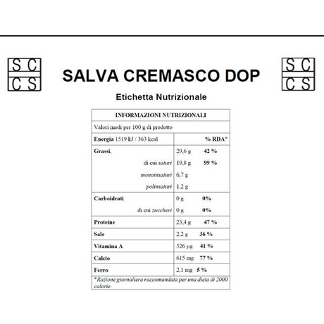 Tazzi Salva Cremasco DOP affinato in vinacce 3/4 kg
