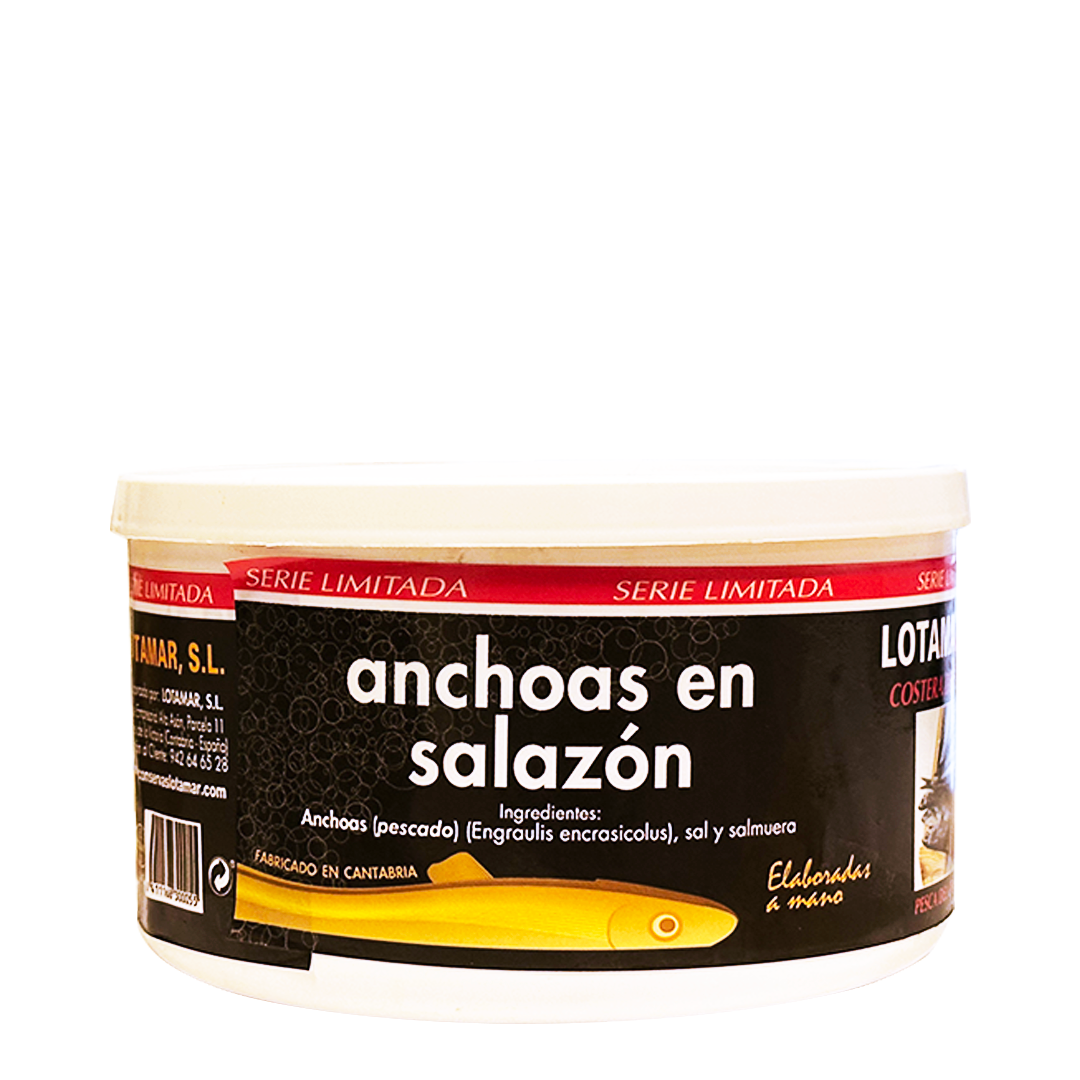 Lotamar Acciughe del Cantábrico sotto sale 10 pesci a strato SERIE LIMITADA 4,6kg