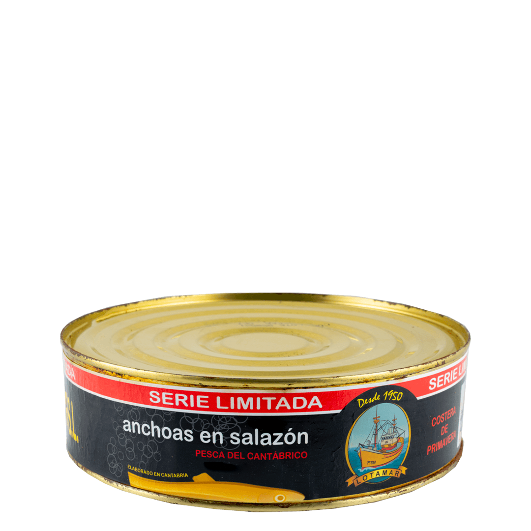 Lotamar Acciughe del Cantábrico sotto sale 10 pesci a strato SERIE LIMITADA 2,5 kg