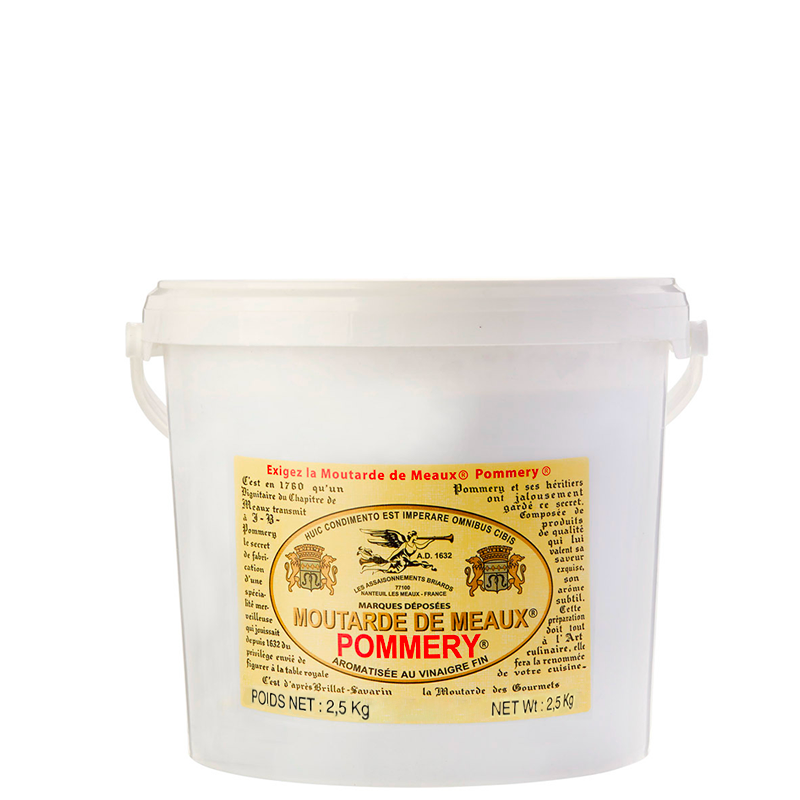 Pommery Senape Meaux in grani vaso in plastica 2,5 kg