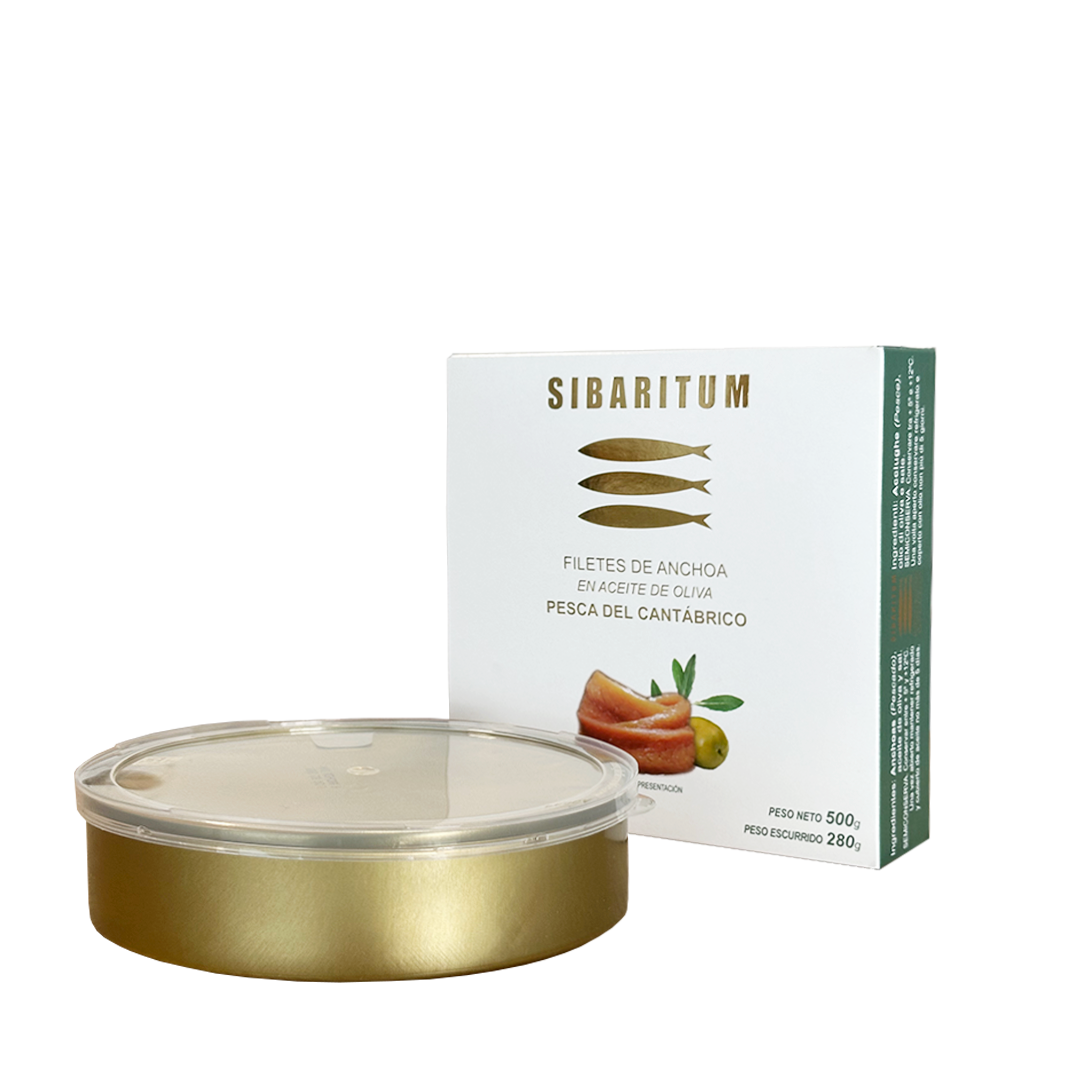SIBARITUM 55-60 Filetti di acciughe del Cantabrico in olio di oliva 500 g